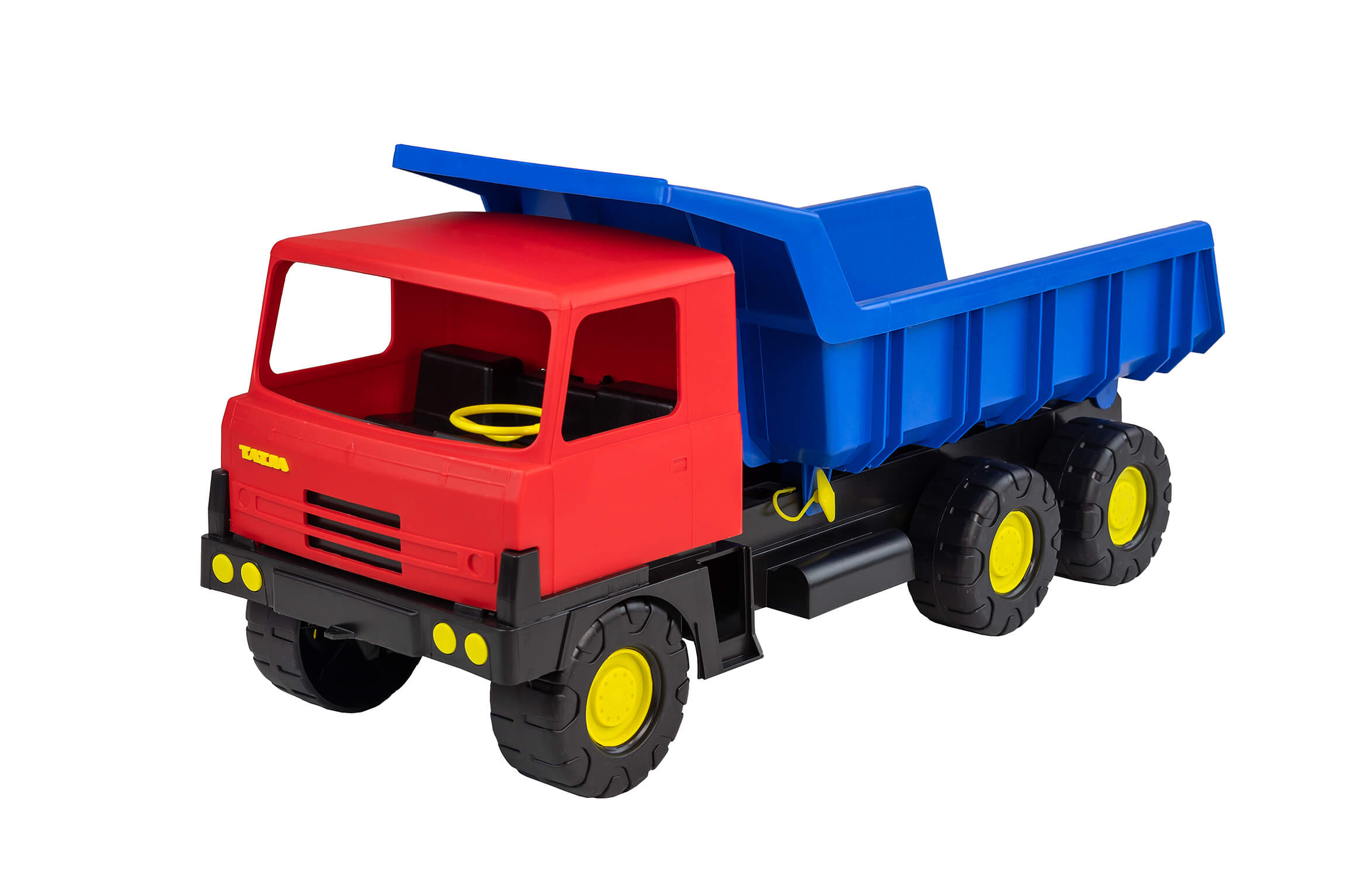 Dětské nákladní auto PF PLASTY CZ -- korba modrá, kabina červená